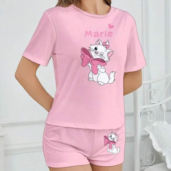 Disney’s The Aristocats Marie Pajamas, The Aristocats Marie Sleepwear Set - Picture 4 of 5